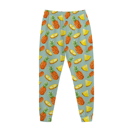 Watercolor Pineapple Pattern Print Jogger Pants
