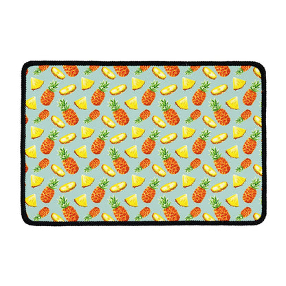 Watercolor Pineapple Pattern Print Kitchen Mat