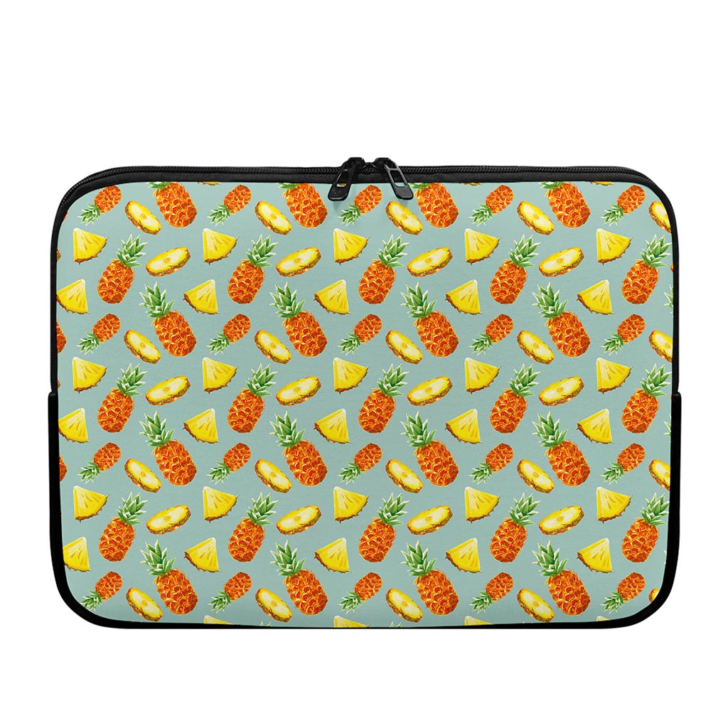 Watercolor Pineapple Pattern Print Laptop Sleeve