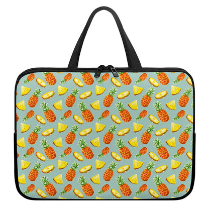 Watercolor Pineapple Pattern Print Laptop Sleeve With Handle