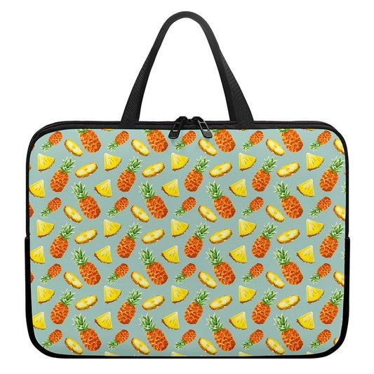 Watercolor Pineapple Pattern Print Laptop Sleeve With Handle