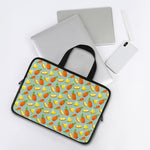 Watercolor Pineapple Pattern Print Laptop Sleeve With Handle