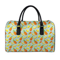 Watercolor Pineapple Pattern Print Leather Duffel Bag