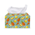 Watercolor Pineapple Pattern Print Leather Tissue Box Cover