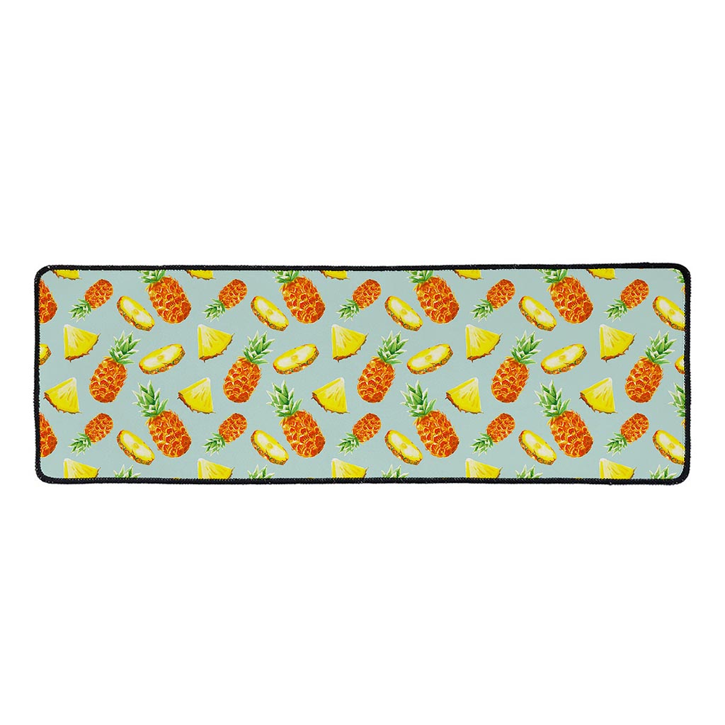 Watercolor Pineapple Pattern Print Long Kitchen Mat