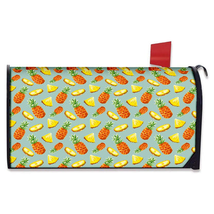 Watercolor Pineapple Pattern Print Mailbox Cover