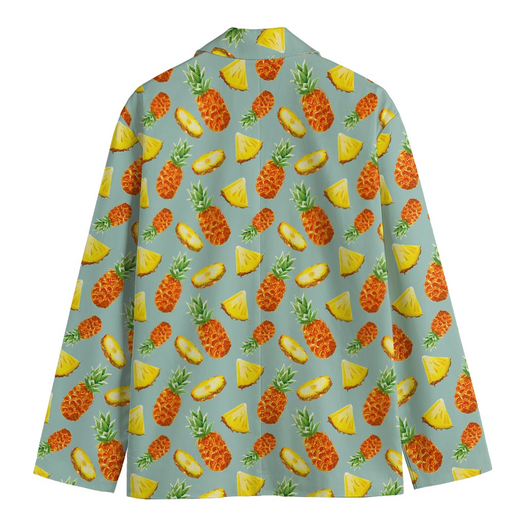 Watercolor Pineapple Pattern Print Men's Blazer