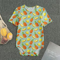 Watercolor Pineapple Pattern Print Men's Bodysuit