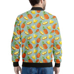 Watercolor Pineapple Pattern Print Men's Bomber Jacket