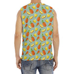 Watercolor Pineapple Pattern Print Men's Fitness Tank Top