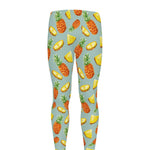 Watercolor Pineapple Pattern Print Men's leggings