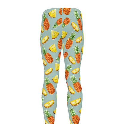 Watercolor Pineapple Pattern Print Men's leggings