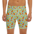 Watercolor Pineapple Pattern Print Men's Long Boxer Briefs