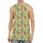 Watercolor Pineapple Pattern Print Men's Muscle Tank Top