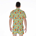 Watercolor Pineapple Pattern Print Men's Rompers
