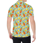 Watercolor Pineapple Pattern Print Men's Shirt