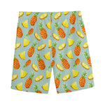Watercolor Pineapple Pattern Print Men's Sports Shorts