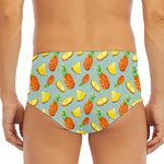 Watercolor Pineapple Pattern Print Men's Triangle Swim Briefs