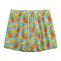 Watercolor Pineapple Pattern Print Mesh Shorts