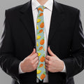 Watercolor Pineapple Pattern Print Necktie