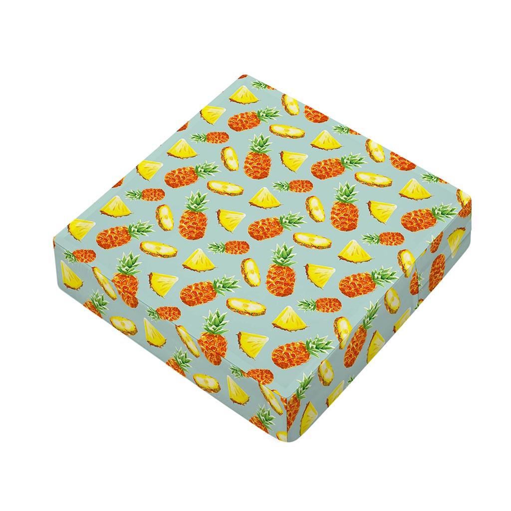 Watercolor Pineapple Pattern Print Outdoor Seat Cushion Cover