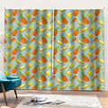Watercolor Pineapple Pattern Print Pencil Pleat Curtains