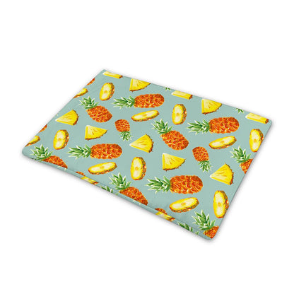 Watercolor Pineapple Pattern Print Pet Cooling Mat Cover