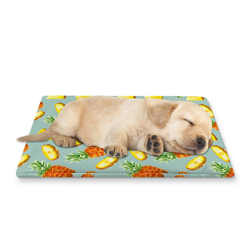 Watercolor Pineapple Pattern Print Pet Cooling Mat Cover