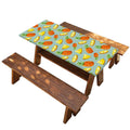 Watercolor Pineapple Pattern Print Picnic Table Cover