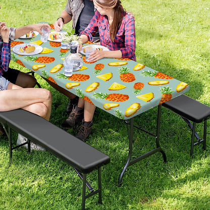 Watercolor Pineapple Pattern Print Picnic Table Cover
