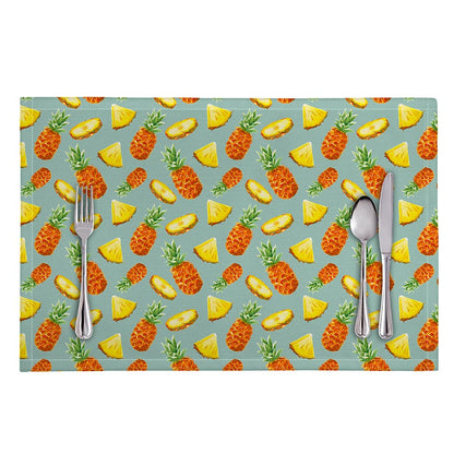 Watercolor Pineapple Pattern Print Placemat