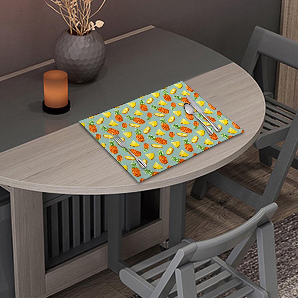 Watercolor Pineapple Pattern Print Placemat