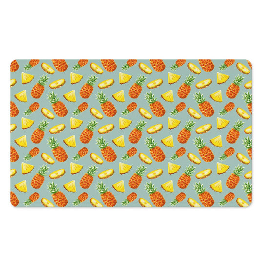 Watercolor Pineapple Pattern Print Polyester Doormat