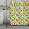 Watercolor Pineapple Pattern Print Polyester Shower Curtain