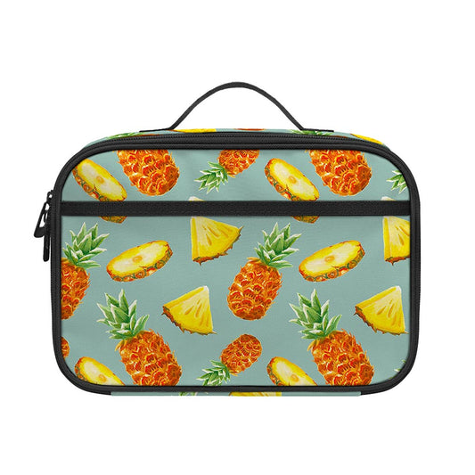 Watercolor Pineapple Pattern Print Portable Lunch Bag