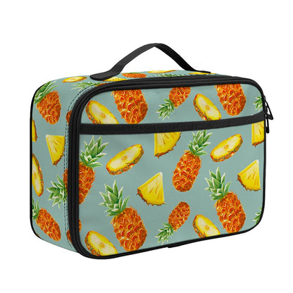 Watercolor Pineapple Pattern Print Portable Lunch Bag