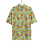 Watercolor Pineapple Pattern Print Rayon Hawaiian Shirt