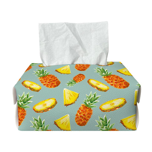 Watercolor Pineapple Pattern Print Rectangle Tissue Box Cover