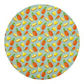 Watercolor Pineapple Pattern Print Round Blanket