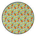 Watercolor Pineapple Pattern Print Round Floor Mat