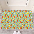 Watercolor Pineapple Pattern Print Rubber Doormat