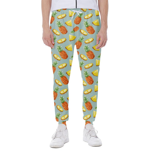 Watercolor Pineapple Pattern Print Scuba Joggers