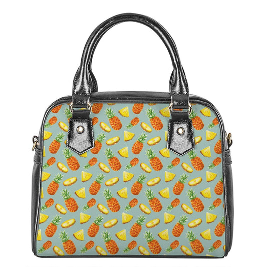 Watercolor Pineapple Pattern Print Shoulder Handbag