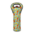 Watercolor Pineapple Pattern Print Single Neoprene Wine Tote