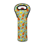 Watercolor Pineapple Pattern Print Single Neoprene Wine Tote