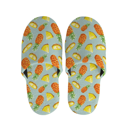 Watercolor Pineapple Pattern Print Slippers