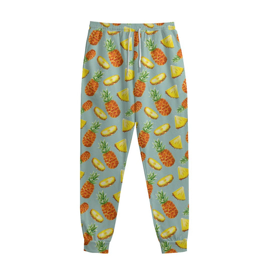 Watercolor Pineapple Pattern Print Sweatpants