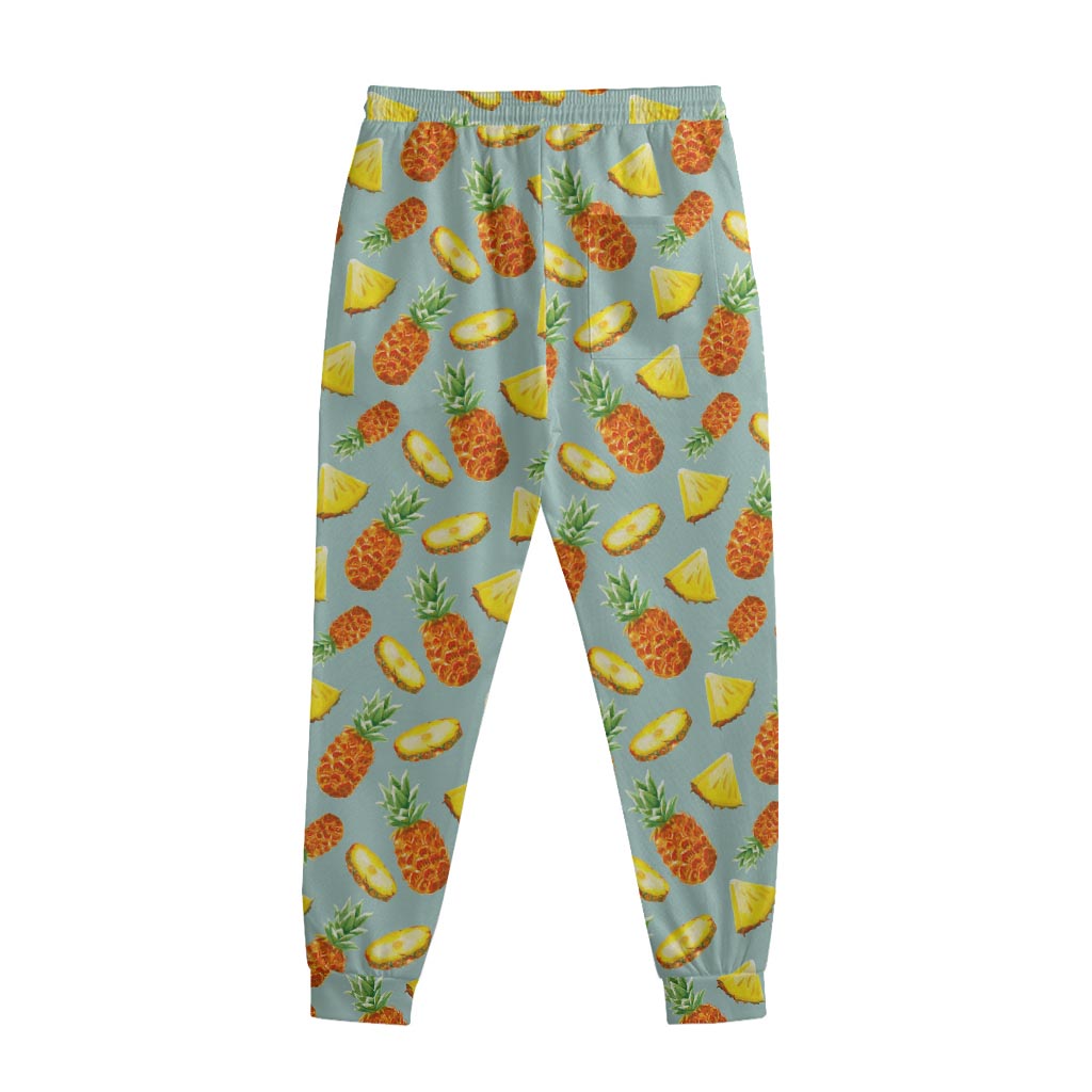 Watercolor Pineapple Pattern Print Sweatpants