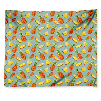 Watercolor Pineapple Pattern Print Tapestry