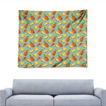 Watercolor Pineapple Pattern Print Tapestry